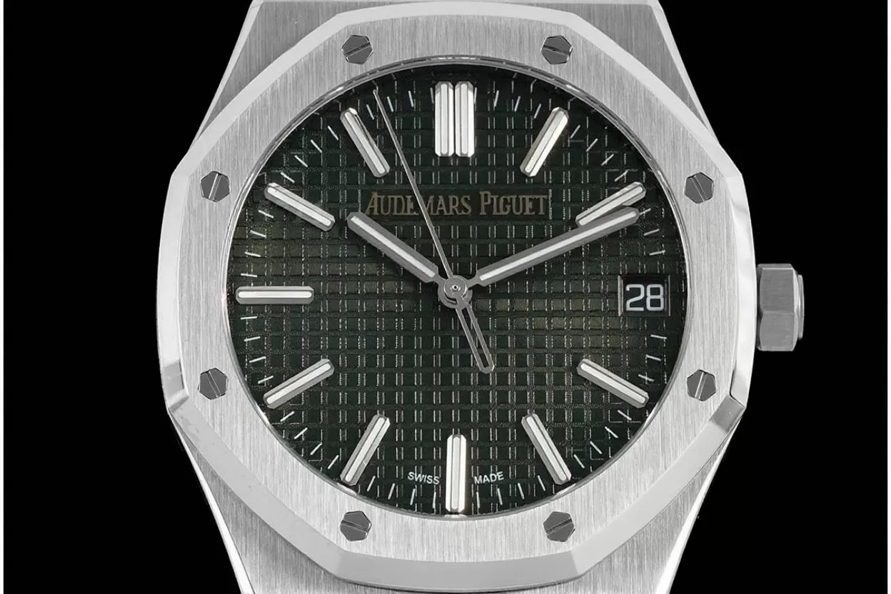 Royal Oak 41mm 15510 SS/SS Green/Stk APSF A4302 Super Clone - Image 2