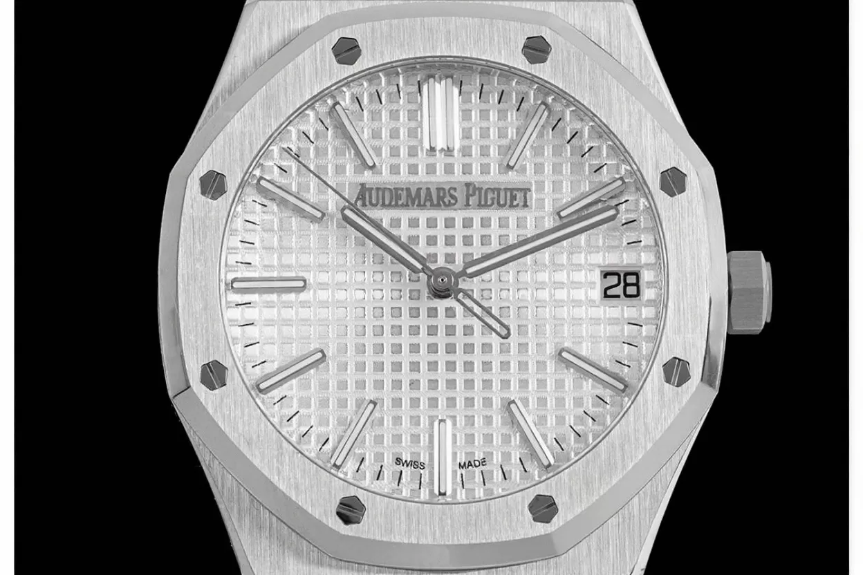 Royal Oak 15510 SS/SS White/Stk APSF A4302 Super Clone - Image 2