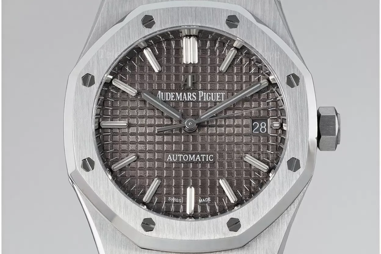 Royal Oak 15450 SS/SS Grey/Stk ZF SA3120 Super Clone - Image 2