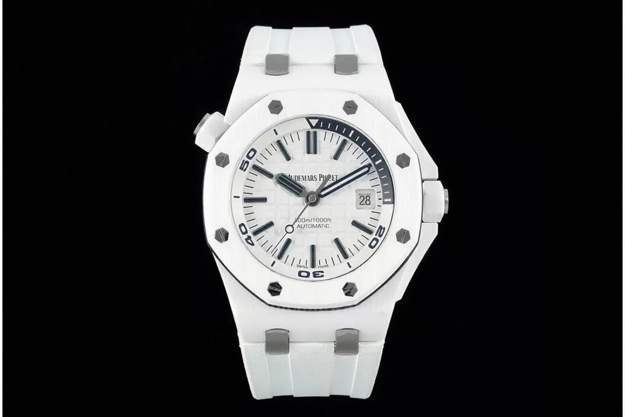 Royal Oak Diver 15707 CER/RU White ZF SA3120 Super Clone - Image 4