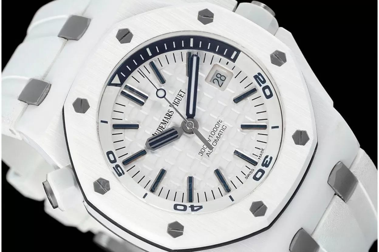 Royal Oak Diver 15707 CER/RU White ZF SA3120 Super Clone - Image 3
