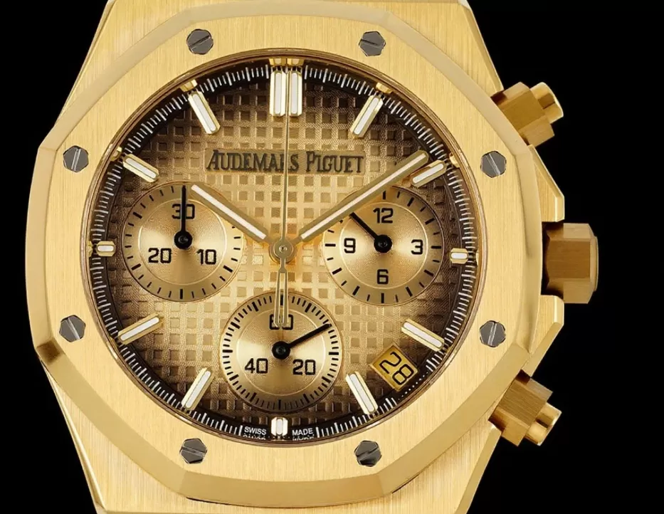 Royal Oak Chrono 26240BA 41mm YG/YG Gold Dial APS SH4401 Super Clone - Image 2