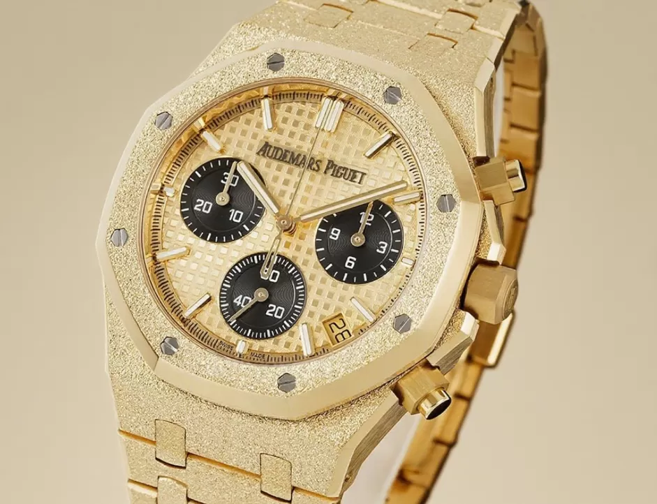 Royal Oak Chrono 26240BA Frosted 41mm YG/YG Gold/Blk APS SH4401 Super Clone