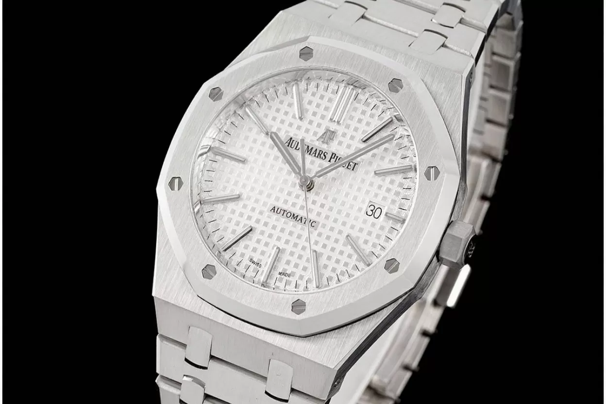 Royal Oak 15400 SS/SS White/Stk APSF SA3120 Super Clone