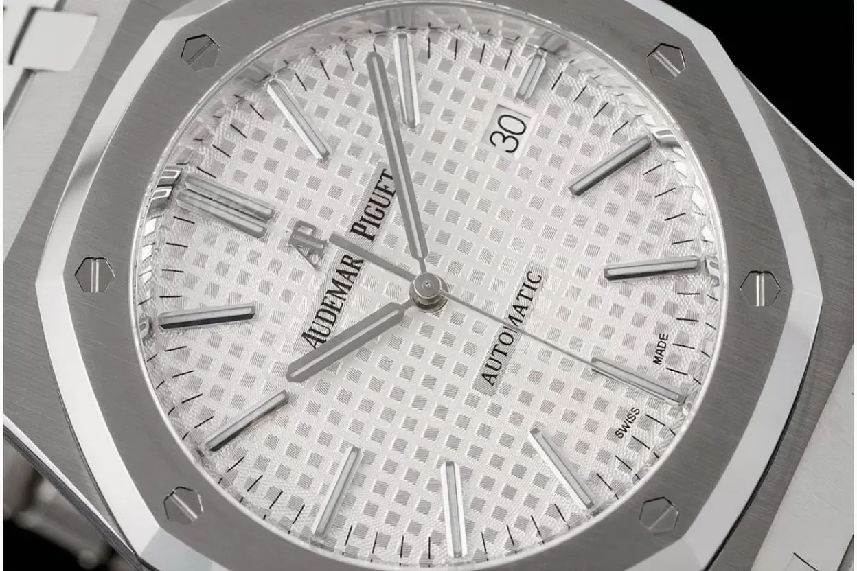 Royal Oak 15400 SS/SS White/Stk APSF SA3120 Super Clone - Image 3