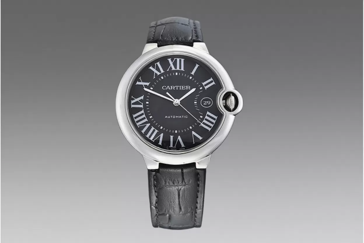 Ballon Bleu Cartier Mens SS/LE Black Roman V6F A2824 - Image 8