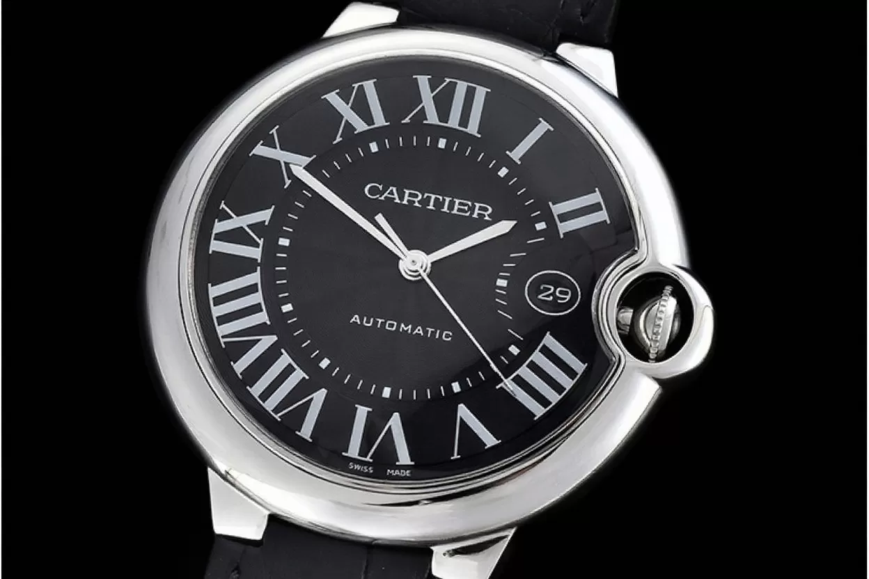 Ballon Bleu Cartier Mens SS/LE Black Roman V6F A2824 - Image 11