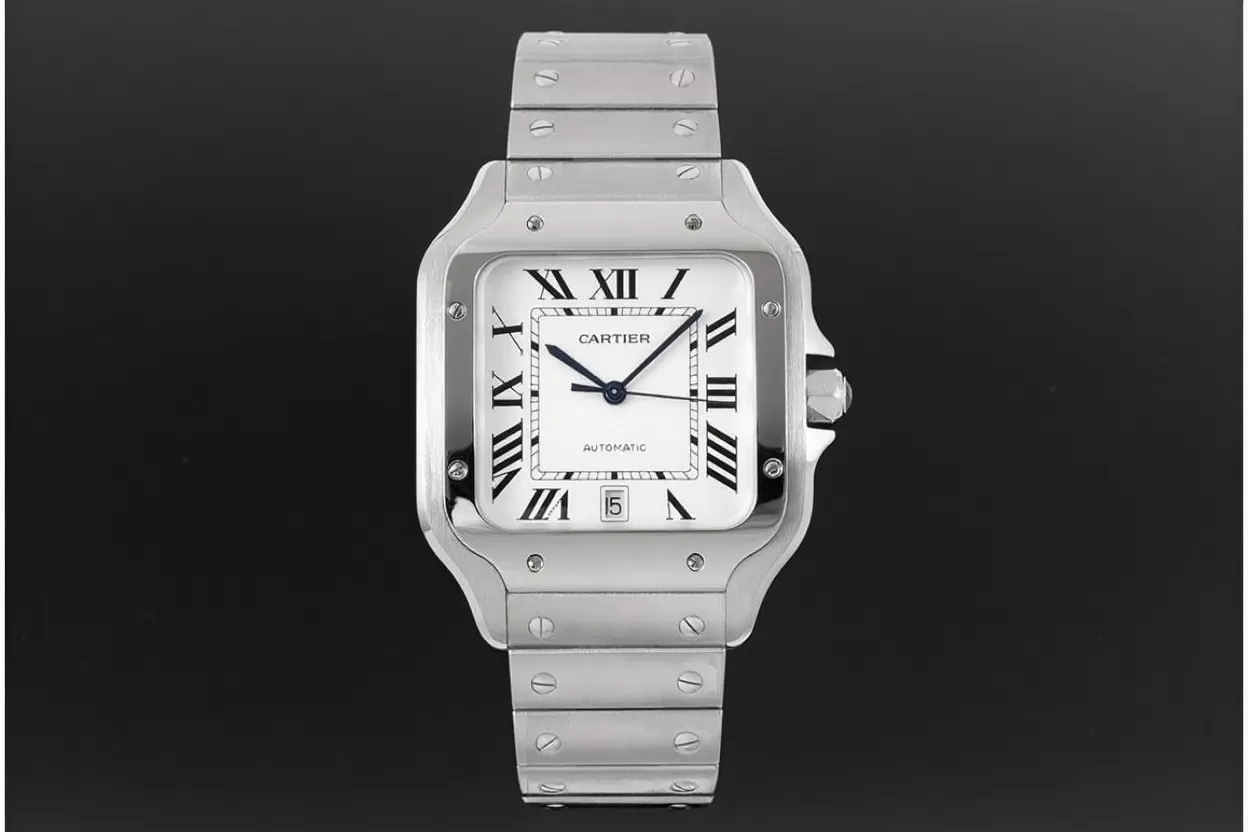 Santos De Cartier 2018 Mens XL 40mm SS/SS Wht BVF MY9019 - Image 3