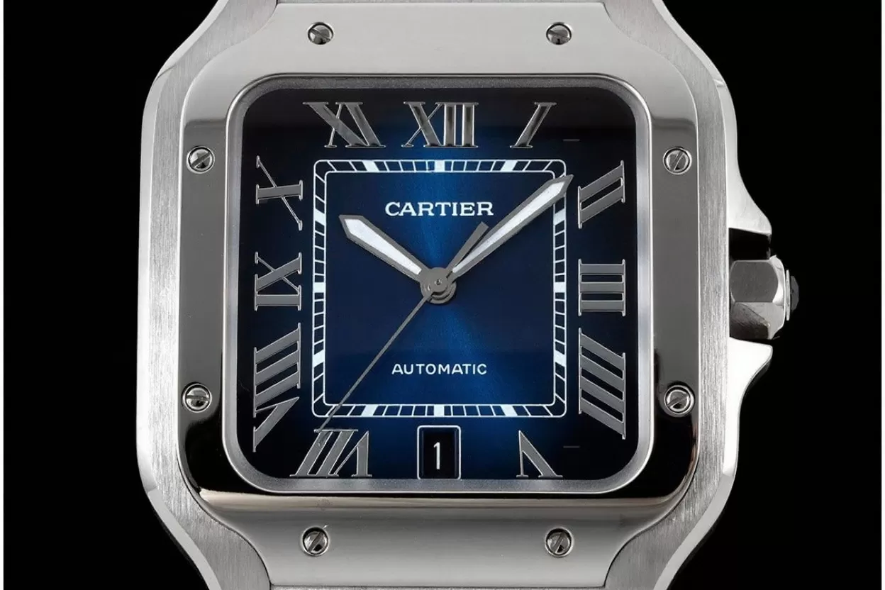 Santos De Cartier 2018 Mens XL 40mm SS/SS Blue BVF MY9019 - Image 2