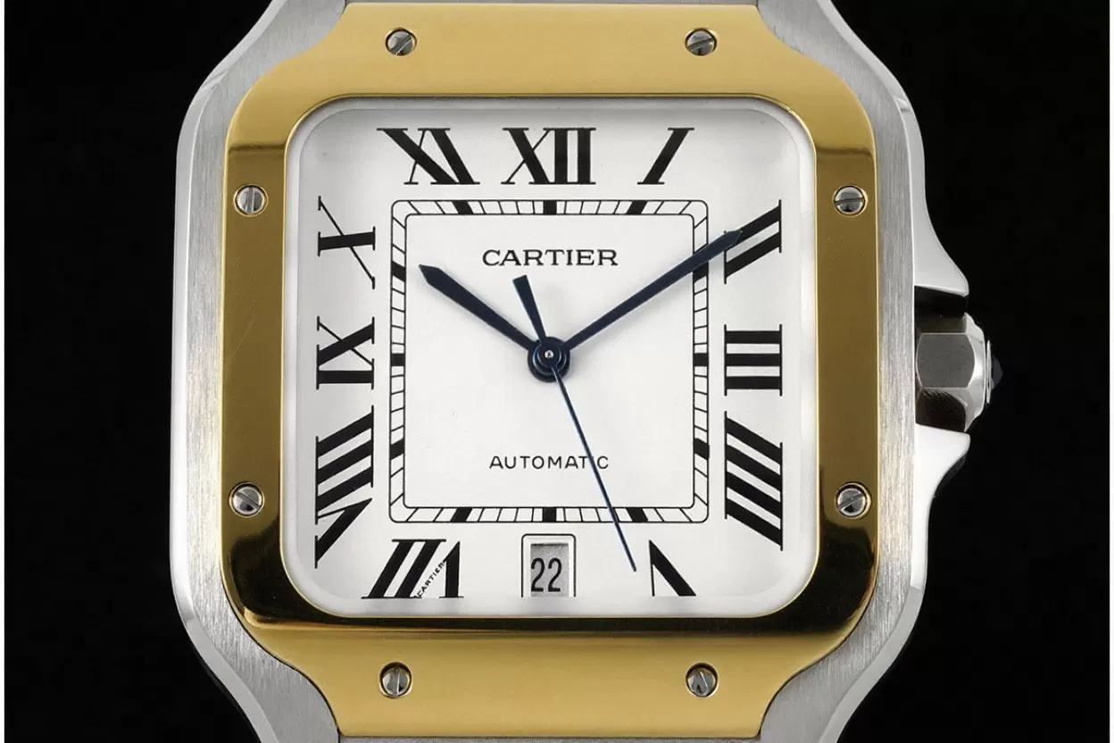 Cartier - Santos De Cartier 2018 Mens XL 40mm YG/SS Wht BVF MY9019 - Image 2