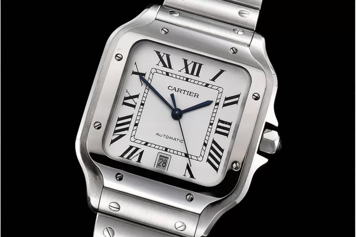 Santos De Cartier Mens XL SS/SS White 3KF MY9015