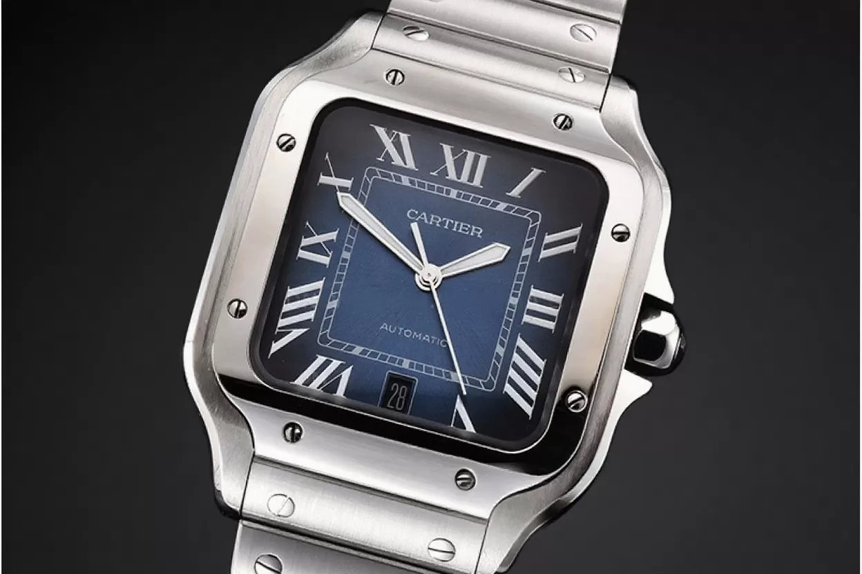 Cartier - Santos De Cartier 40mm Mens XL SS/SS Blue 3KF MY9015