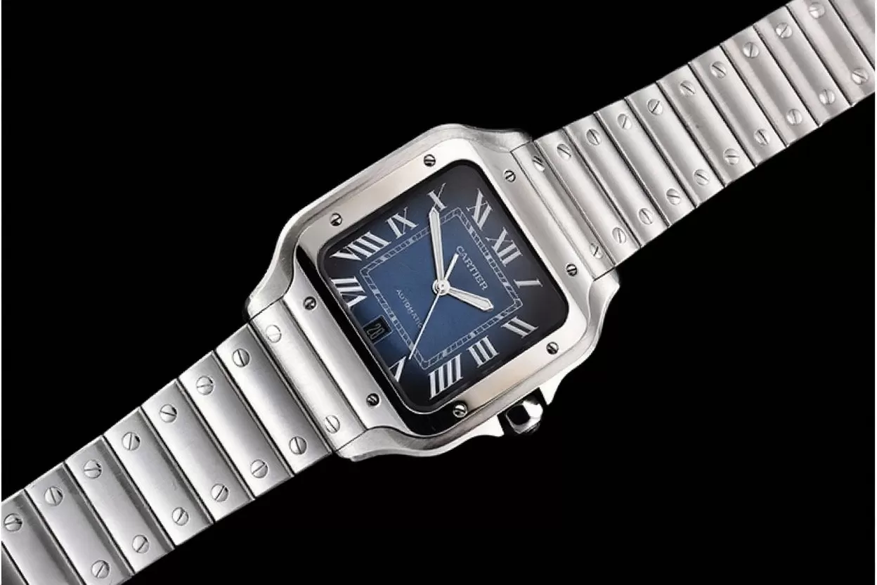 Cartier - Santos De Cartier 40mm Mens XL SS/SS Blue 3KF MY9015 - Image 6