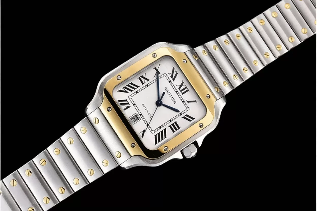 Cartier - Santos De Cartier Mens XL YG/SS White 3KF MY9015 - Image 12