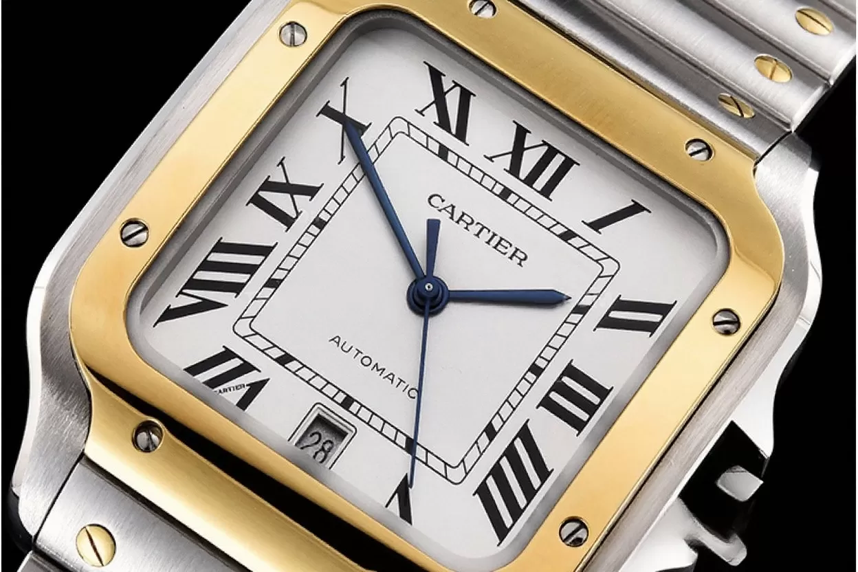 Cartier - Santos De Cartier Mens XL YG/SS White 3KF MY9015 - Image 13