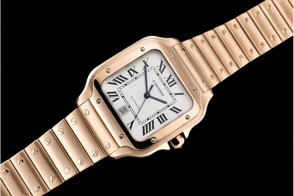 Cartier - Santos De Cartier Mens XL RG/RG White 3KF MY9015 - Image 7