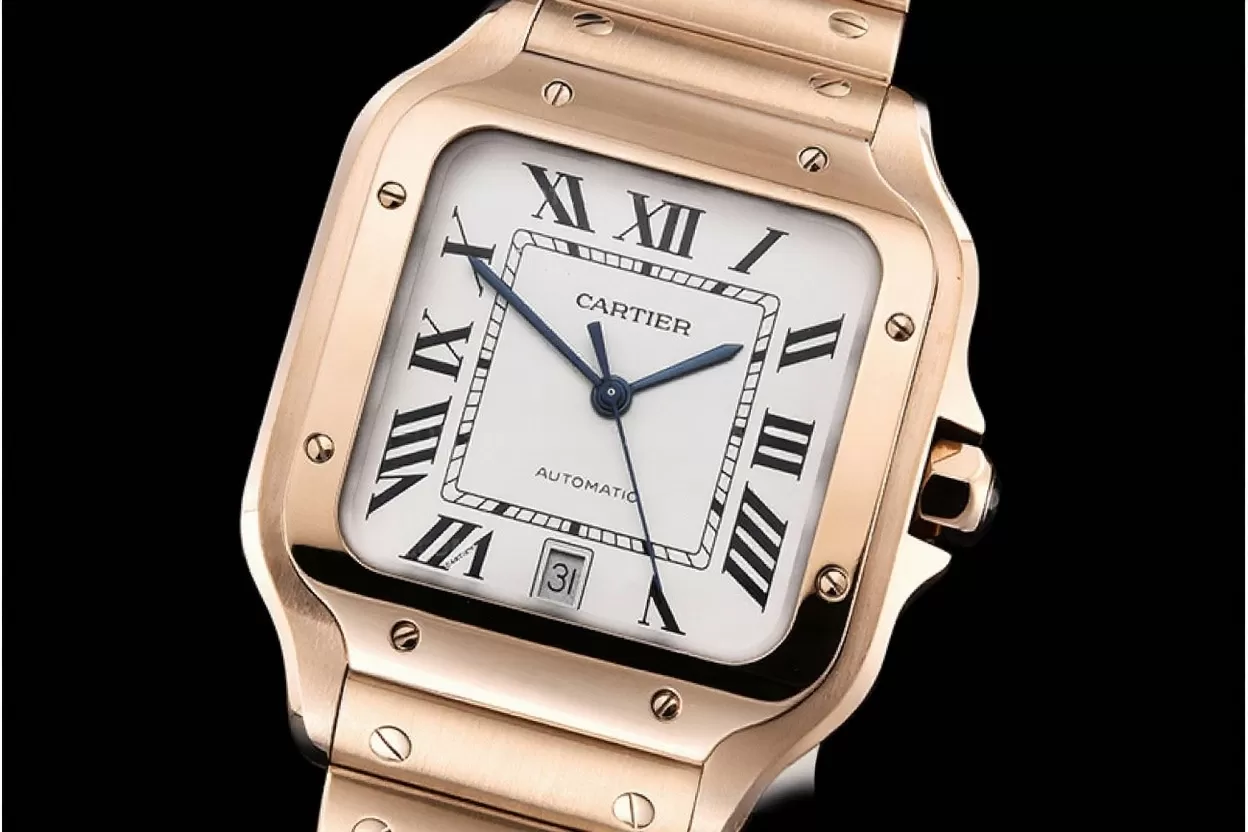 Cartier - Santos De Cartier Mens XL RG/RG White 3KF MY9015 - Image 11