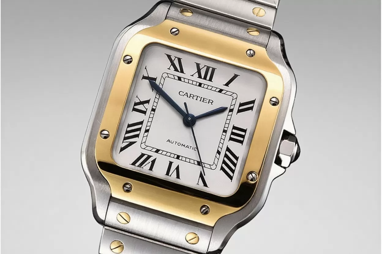 Cartier - Santos De Cartier 35mm Mens YG/SS White 3KF MY9015