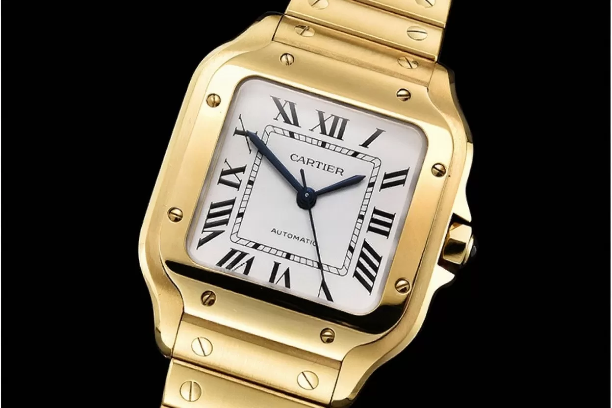 Cartier - Santos De Cartier 35mm Mens YG/YG White 3KF MY9015 - Image 6