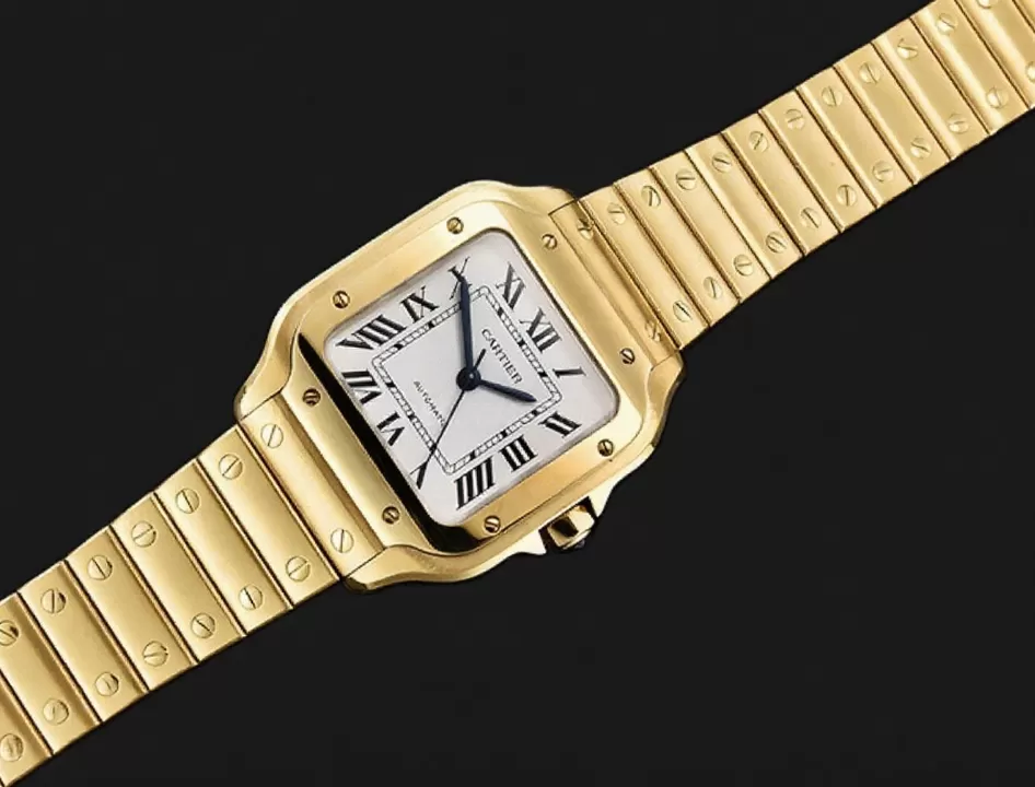 Cartier - Santos De Cartier 35mm Mens YG/YG White 3KF MY9015 - Image 9