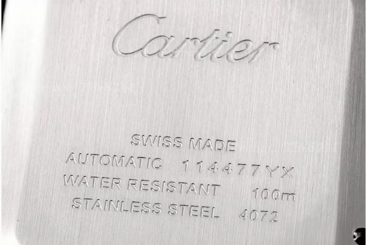 Santos De Cartier Mens XL 40mm SS/SS Gray BVF 9019 - Image 8