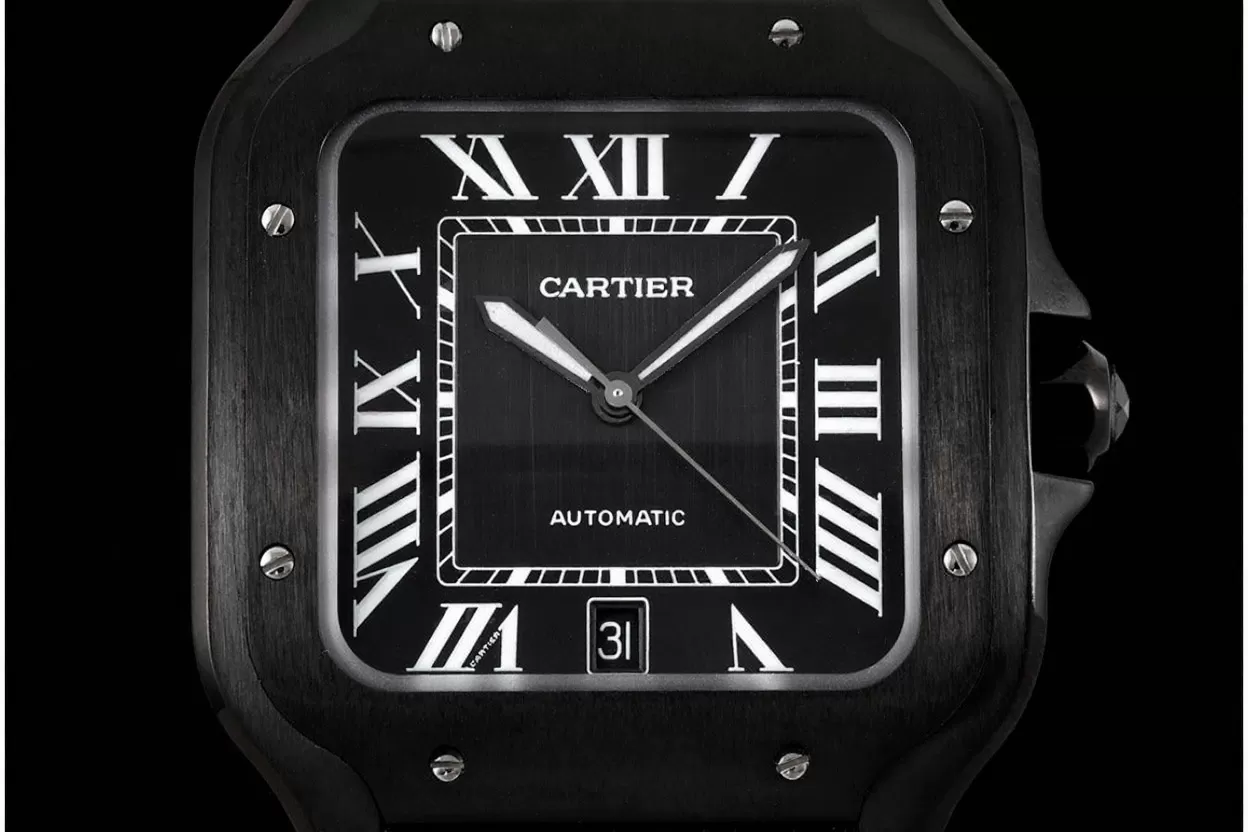 Santos De Cartier Mens XL PVD/LE Black BVF 9019 - Image 2
