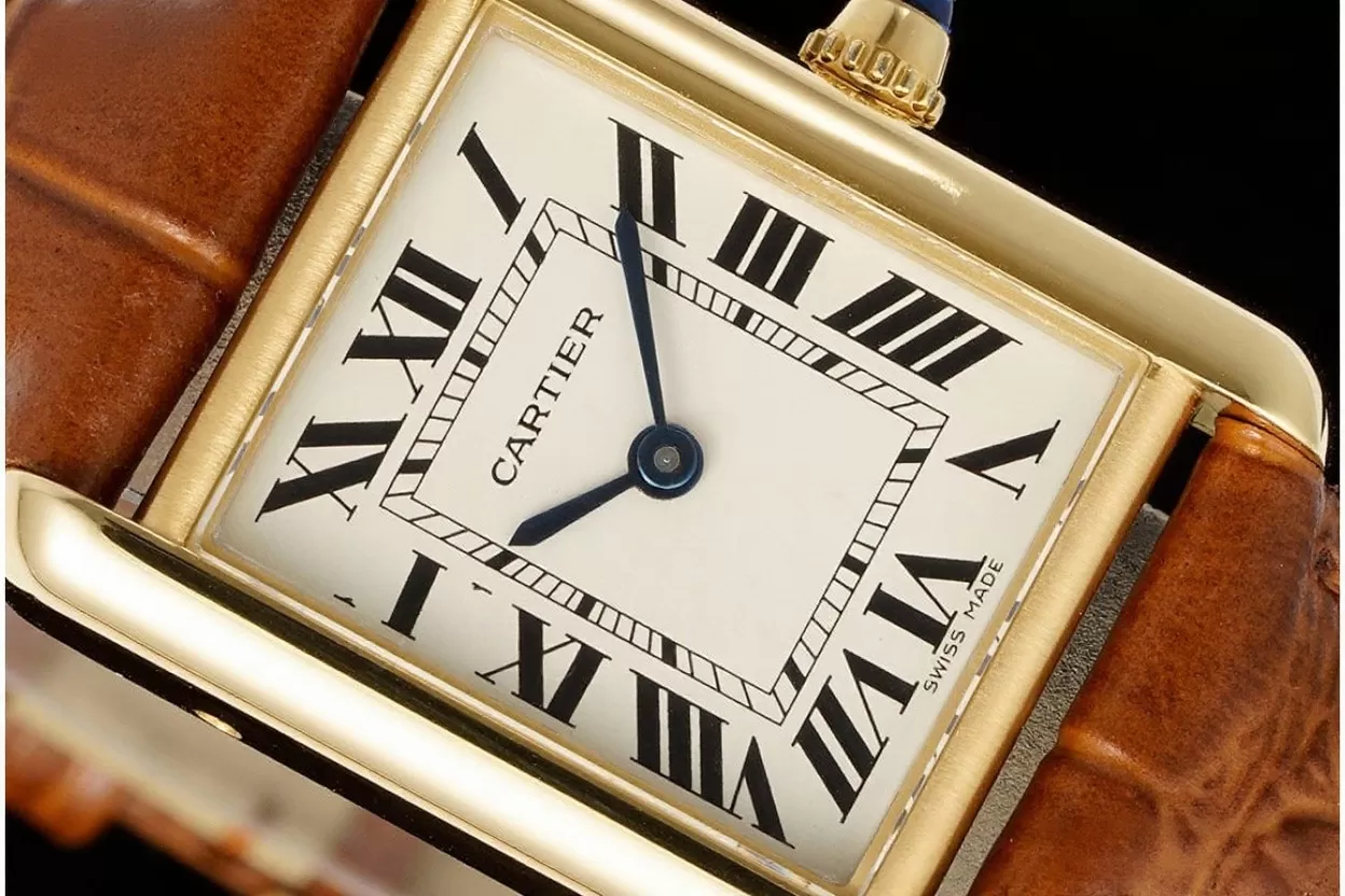 Tank Louis 22mm YG/LE White Dial AF Quartz - Image 3