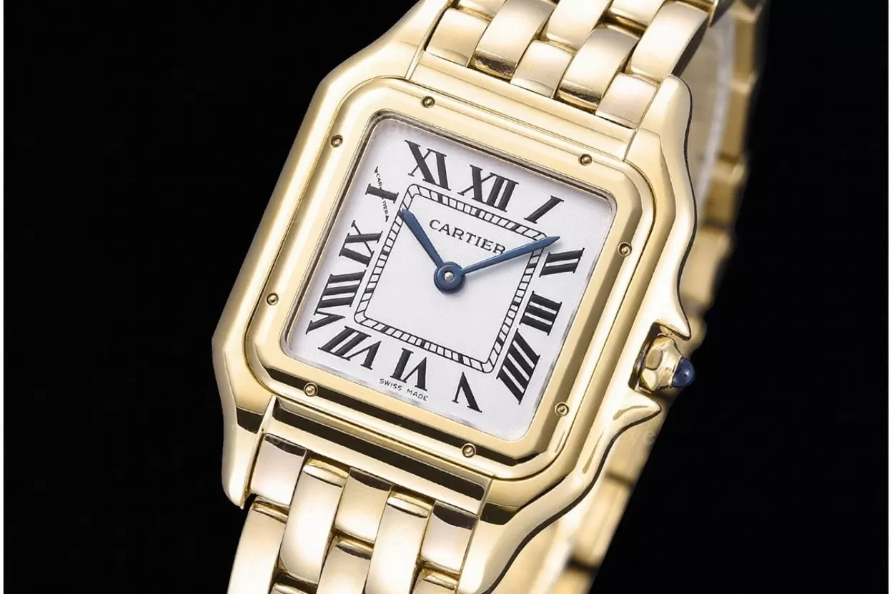 Panthere Secrete De Ladies 27mm YG/YG White Dial 8848F Swiss Qtz