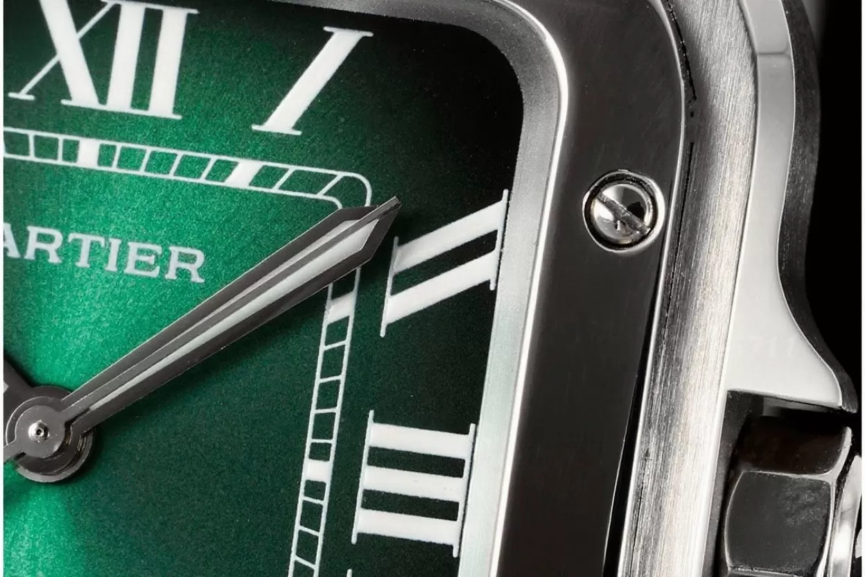 Santos De Cartier Mens 35mm SS/SS Green Dial BVF 9039 - Image 5