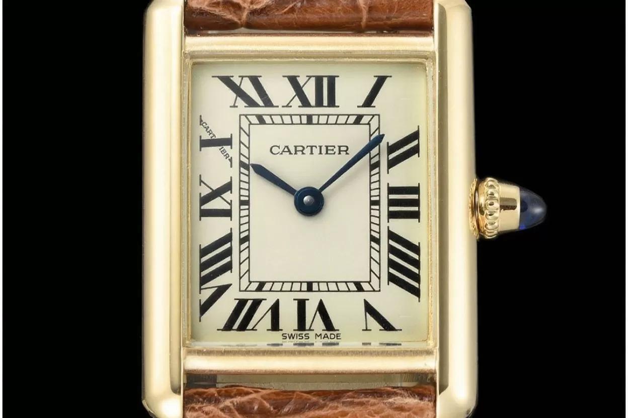 Tank Louis 22mm Alligator YG/LE White Dial DRF Quartz - Image 2