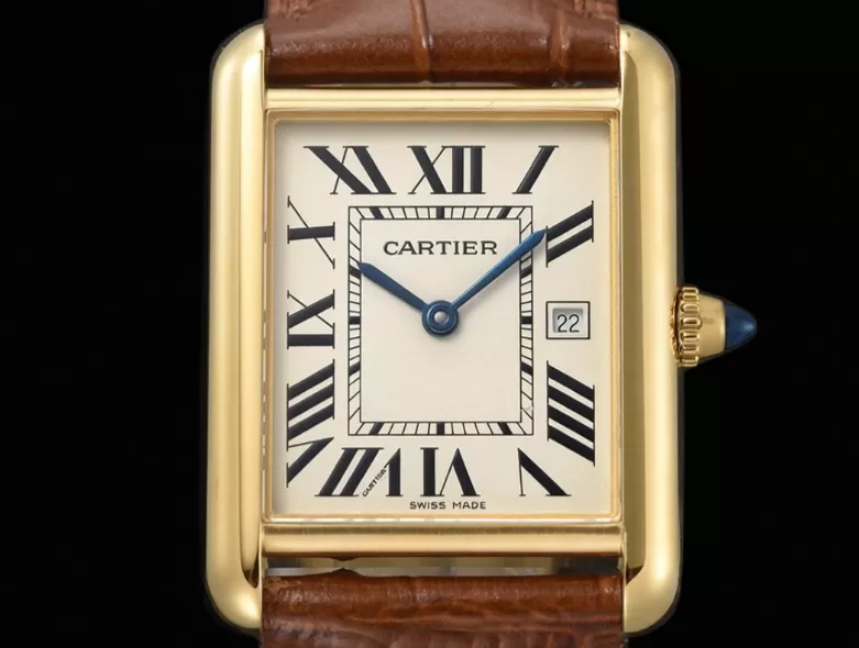 Tank Louis 25.5mm Date YG/LE Silver Dial AF Quartz - Image 2