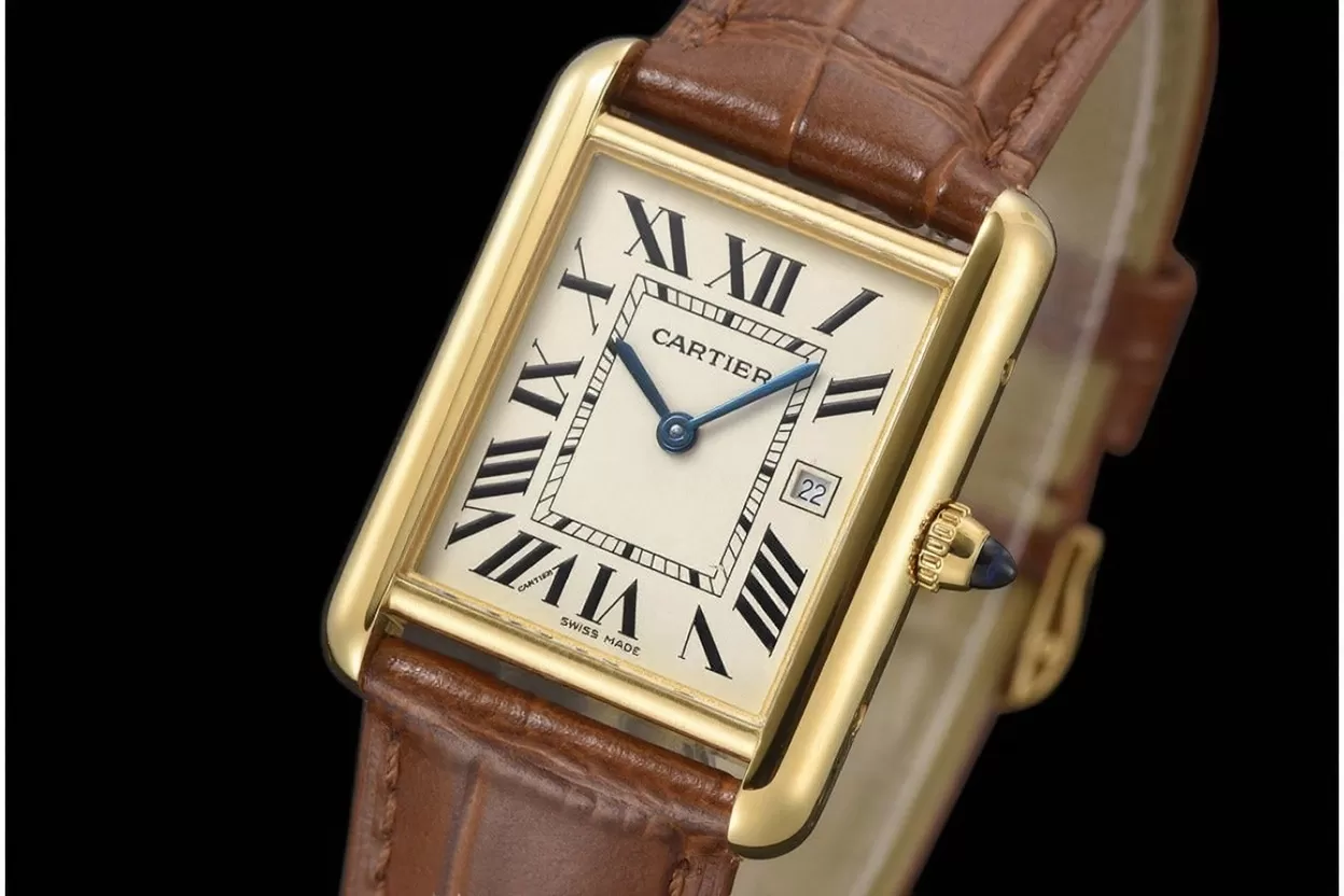 Tank Louis 25.5mm Date YG/LE Silver Dial AF Quartz