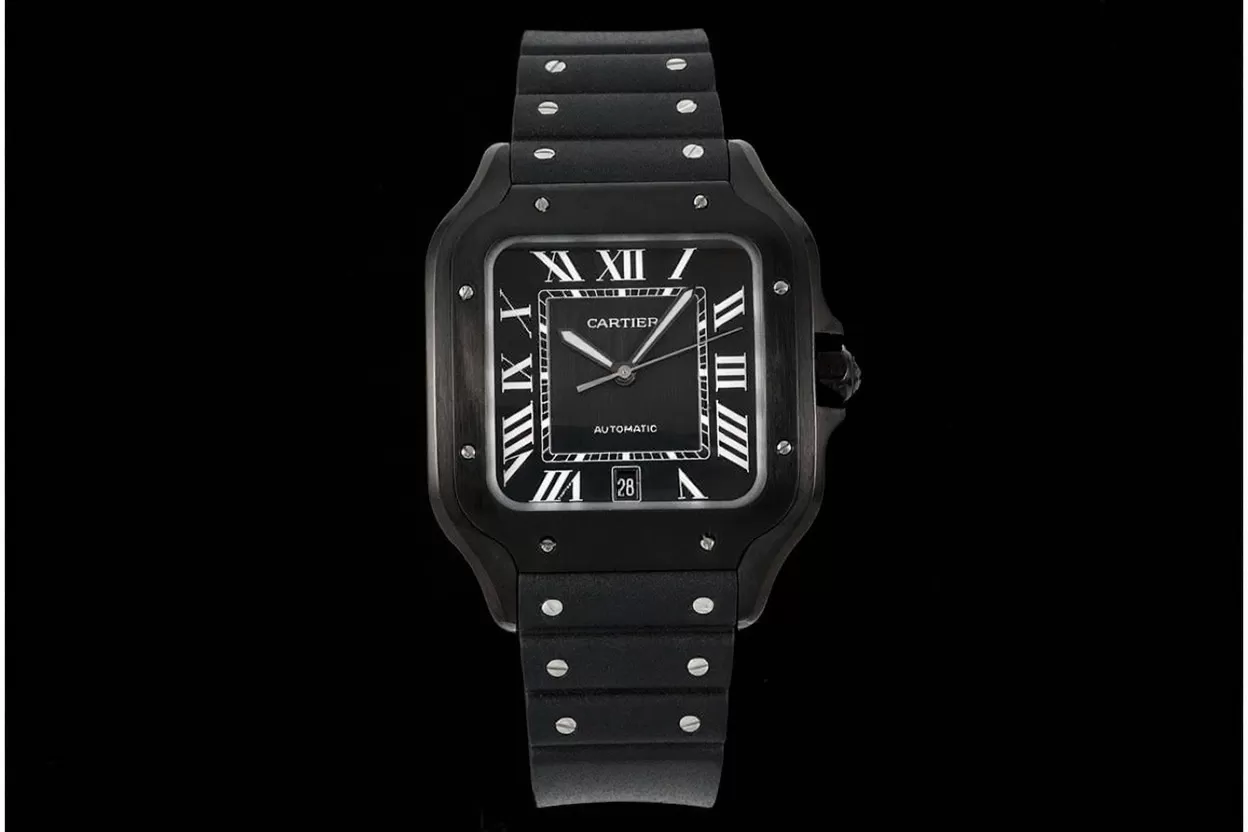 Santos De Cartier Mens XL 40mm PVD/RU Black Dial BVF MY9019 - Image 3