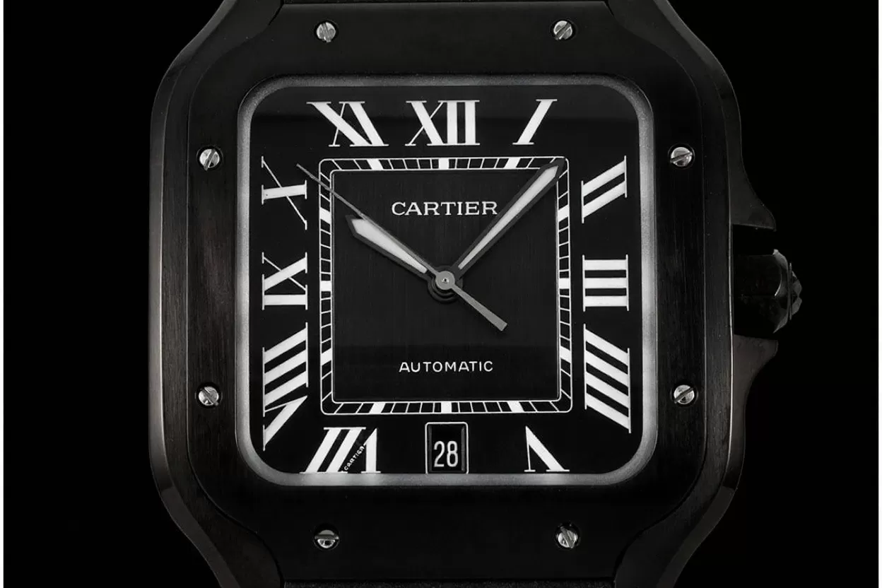 Santos De Cartier Mens XL 40mm PVD/RU Black Dial BVF MY9019 - Image 2