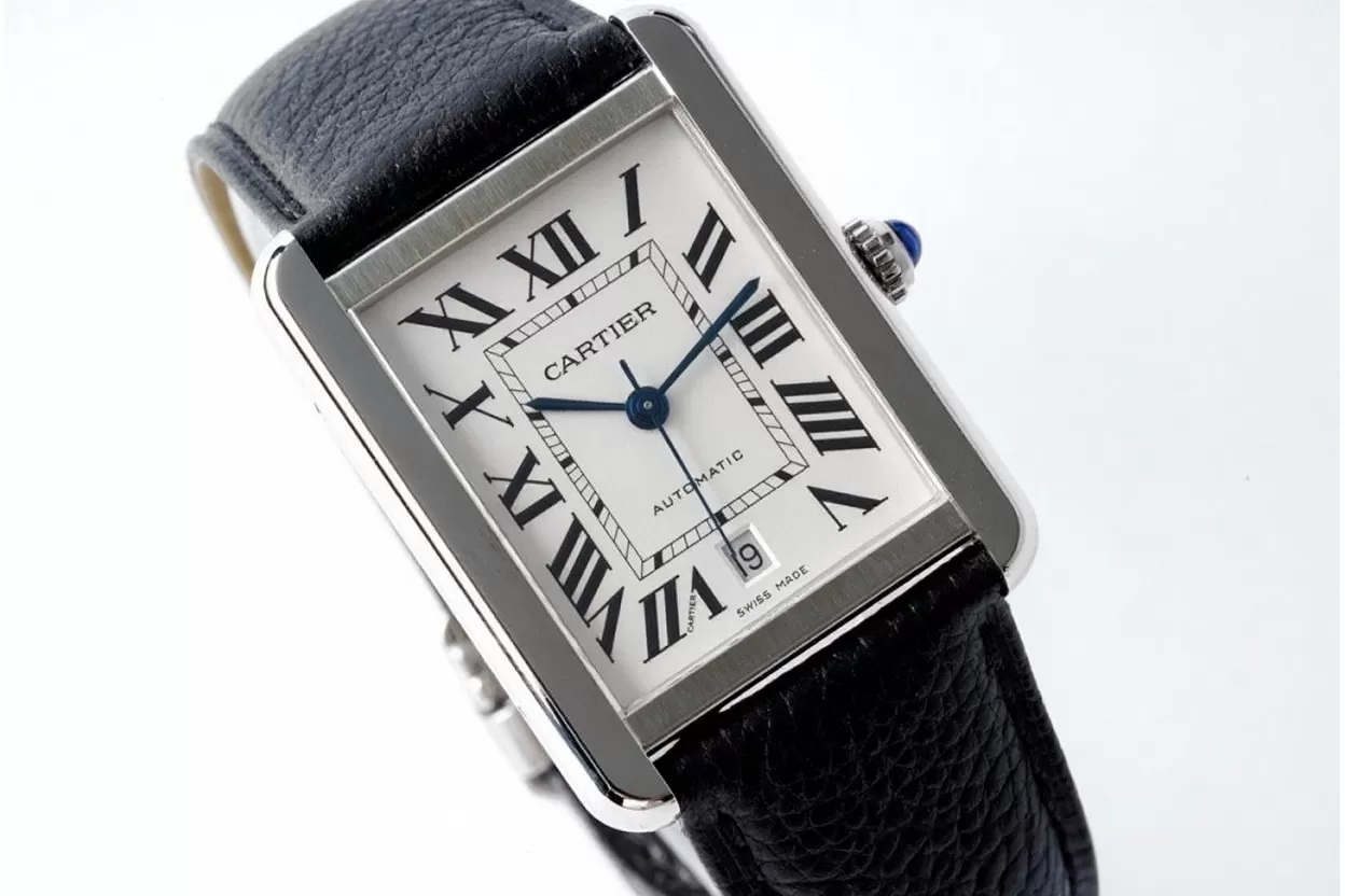Tank Solo 41mm White Dial on Togo Leather AF MY9015 - Image 3