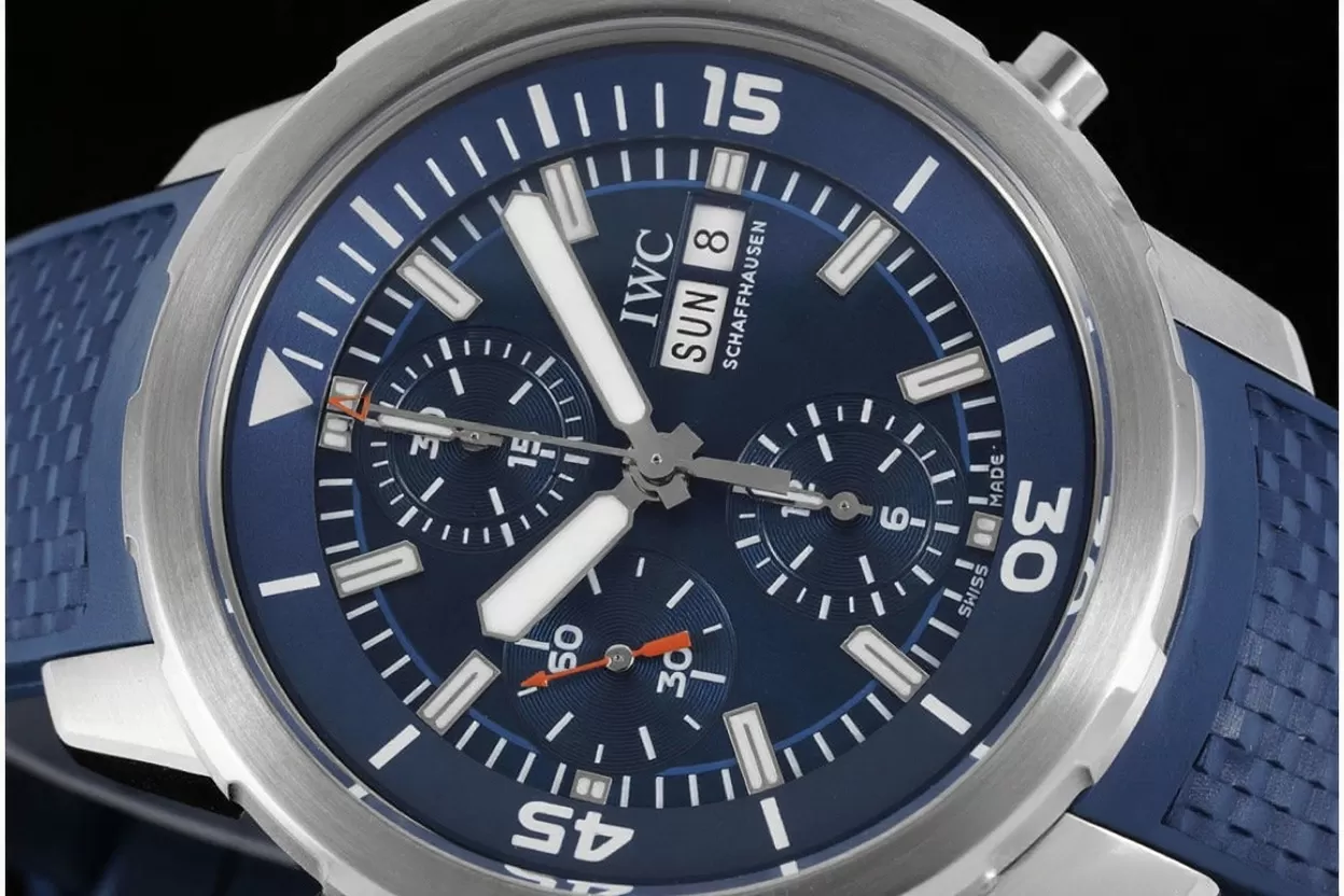 IWC - Aquatimer Chrono 44mm blue/Stk SS/RU V6SF A7750 - Image 4