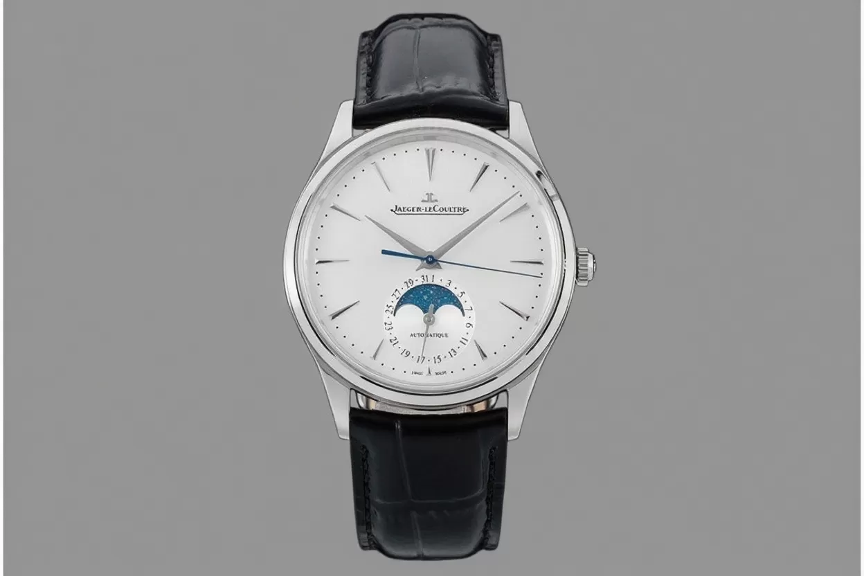 Master Ultra Thin Moonphase SS/LE White/Stk APS A925 Super Clone - Image 3