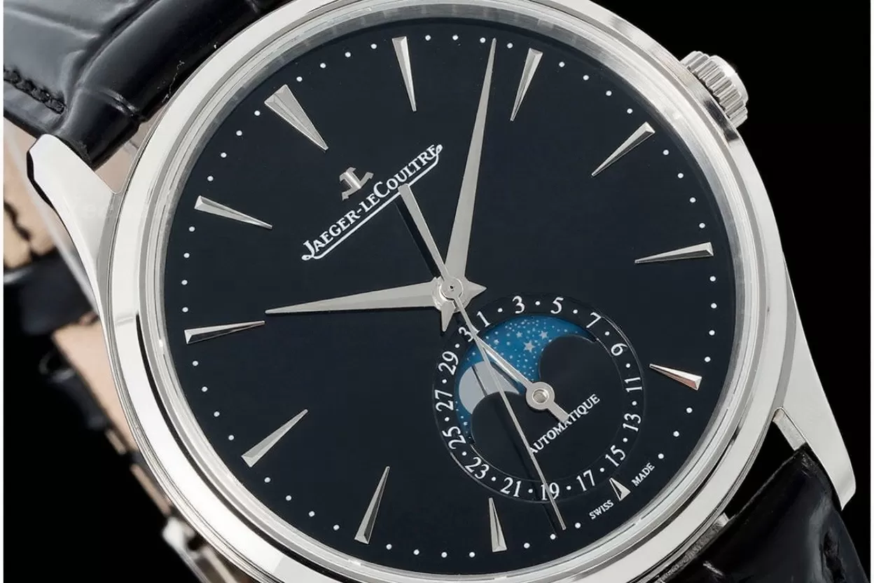 Master Ultra Thin Moonphase SS/LE Black/Stk APS A925 Super Clone - Image 4