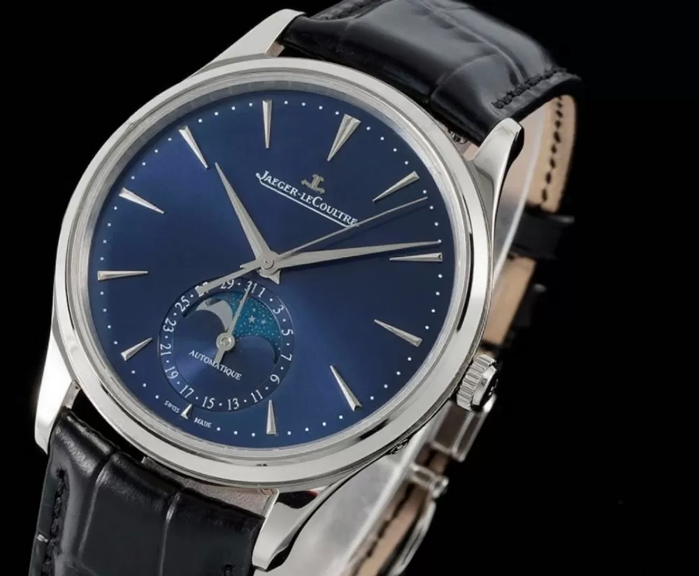 Master Ultra Thin Moonphase SS/LE Blue/Stk APS A925 Super Clone