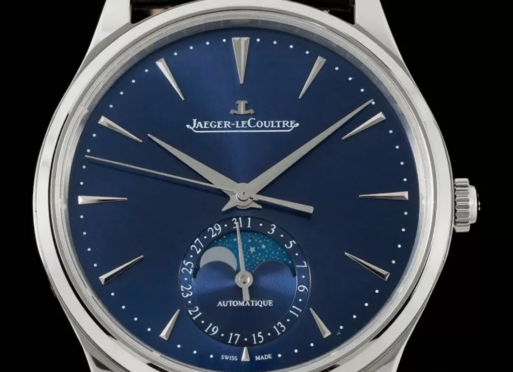 Master Ultra Thin Moonphase SS/LE Blue/Stk APS A925 Super Clone - Image 2