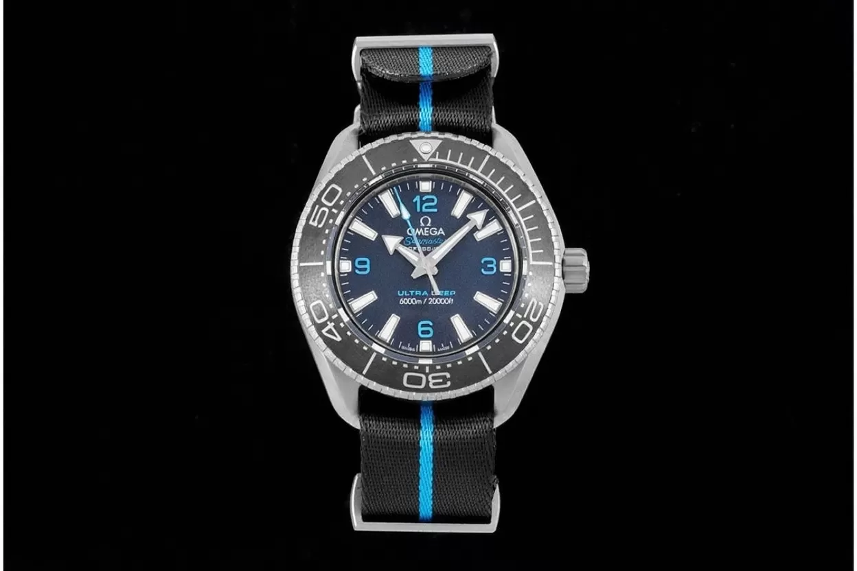 Planet Ocean Ultra Deep 45.5mm SS/NY Blue Dial SBF A8912 - Image 2