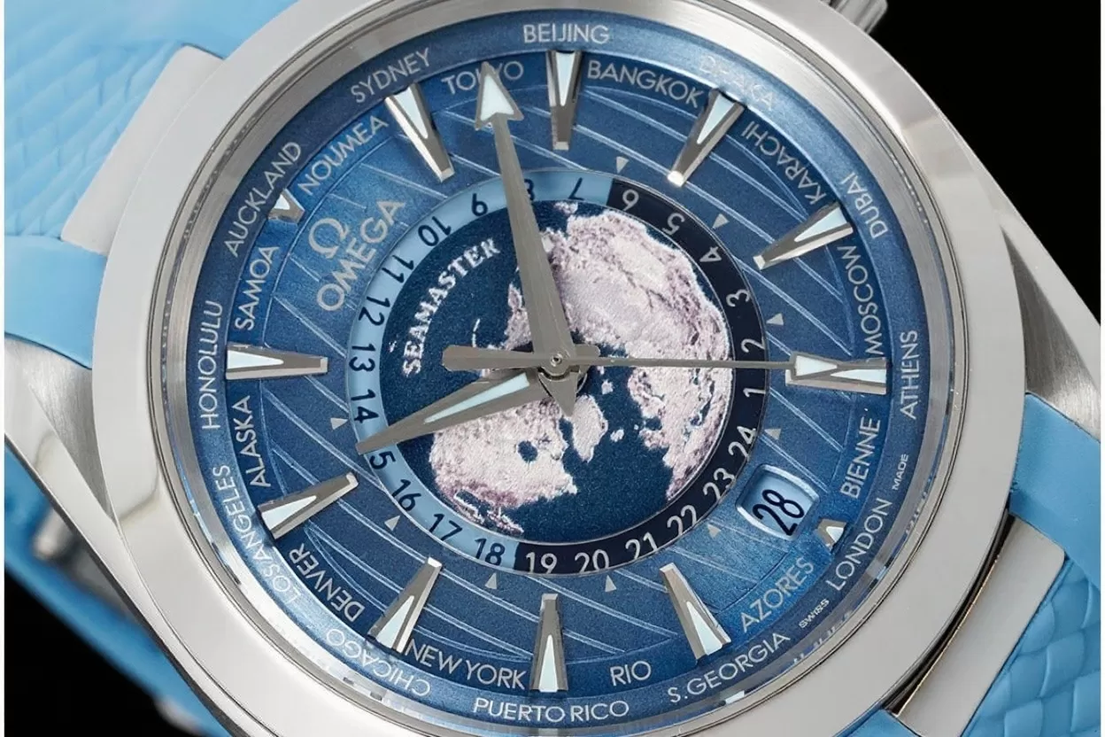 Aqua Terra 150M 43mm Worldtimer SS/RU Blue Dial VSF A8938 - Image 3