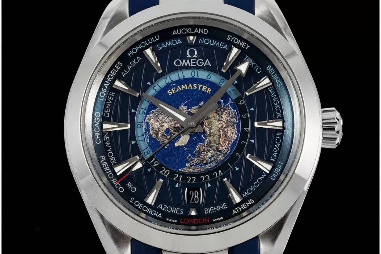 Aqua Terra 150M 43mm Worldtimer SS/RU Dark Blue Dial VSF A8938 - Image 2