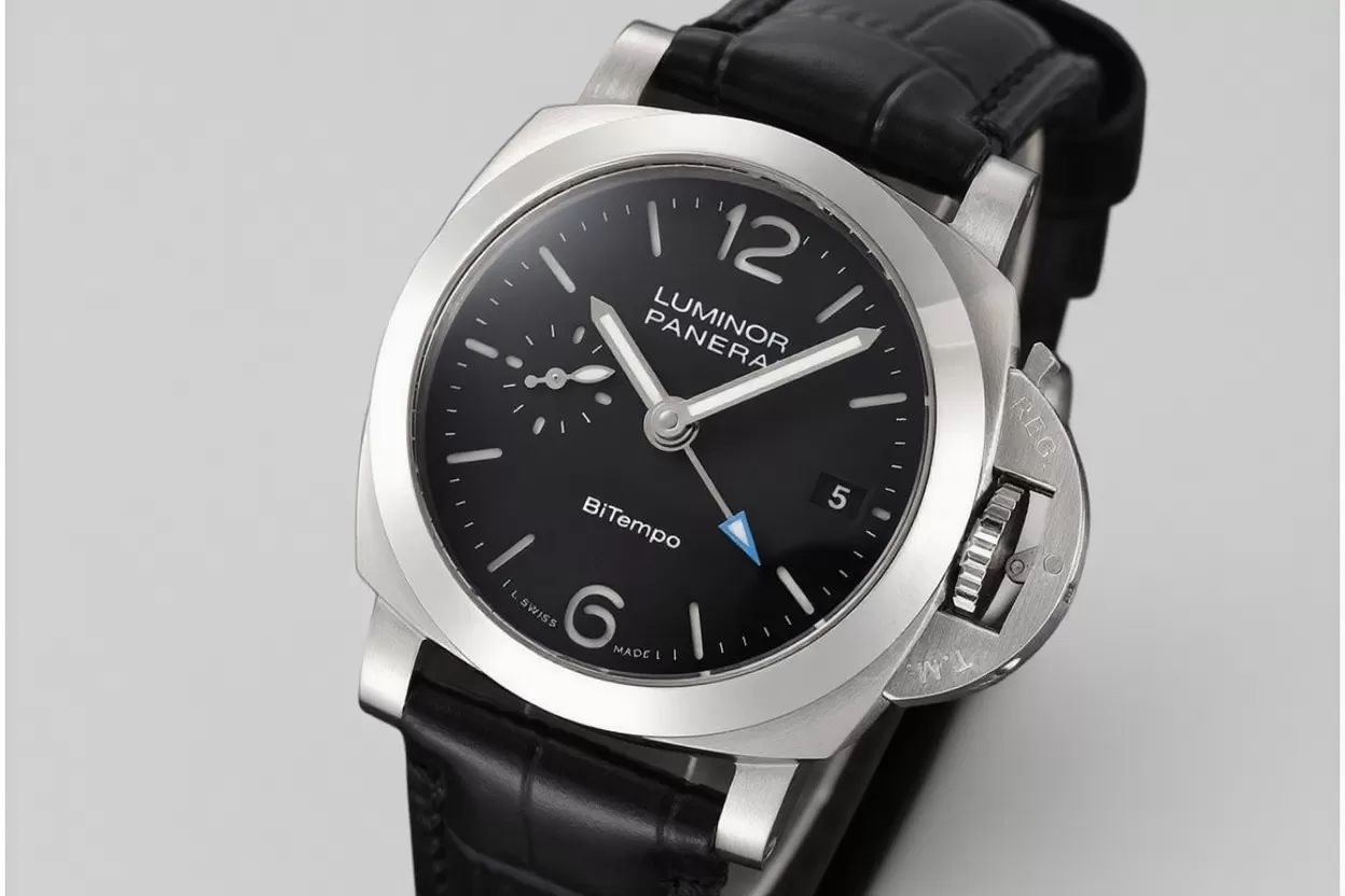Luminor PAM1365 Bitempo GMT 40mm SS/LE Black Dial VSF P900