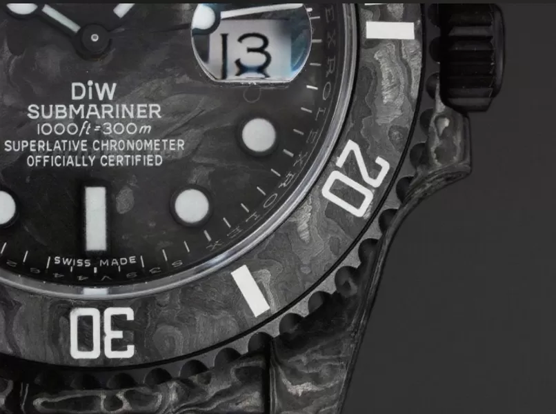 Submariner DIW 40MM Carbon/NY Black/White VSF VS3135 - Image 8