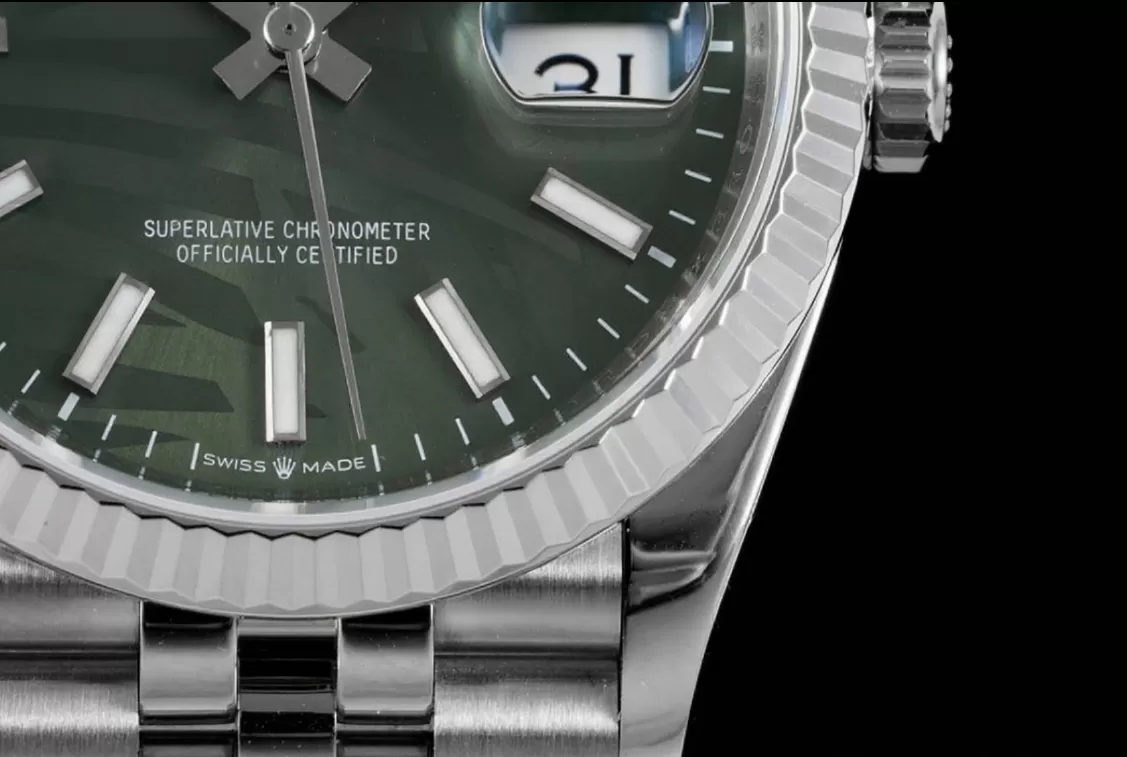 Datejust 126234 36mm Jub SS/SS Palm Motif Green/Stk VSF DD3235 - Image 5