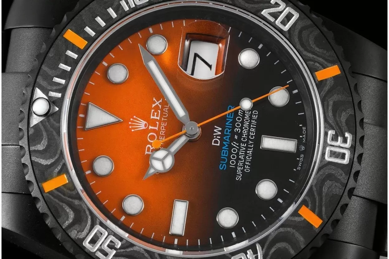 Submariner DIW 40mm 904L DLC/DLC Org/Blk Dial VSF VS3135 - Image 2