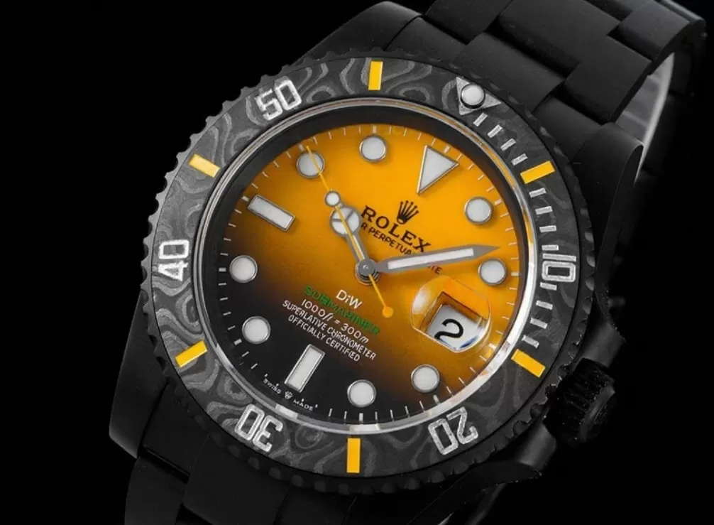 Submariner DIW 40mm 904L DLC/DLC Yel/Blk Dial VSF VS3135