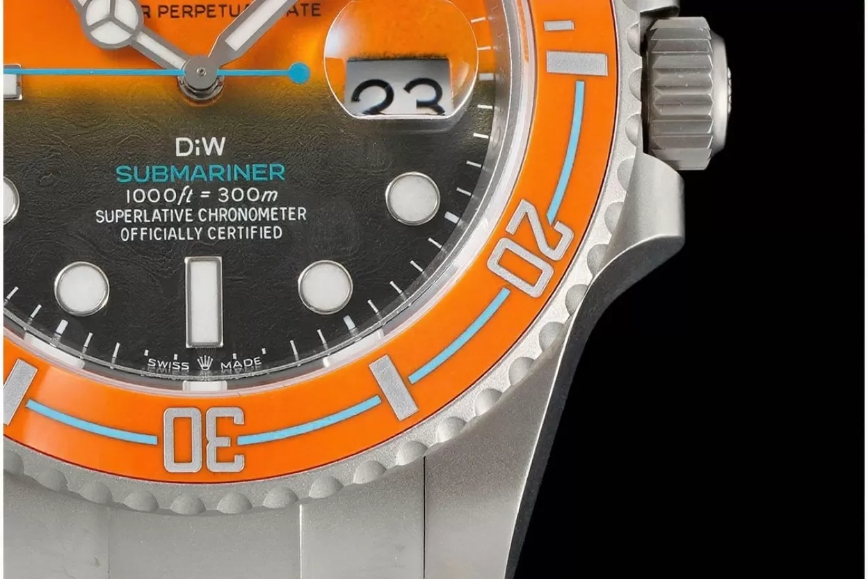 Submariner DIW 40mm 904L SS/SS Orange/Blk Dial VSF VS3135 - Image 4