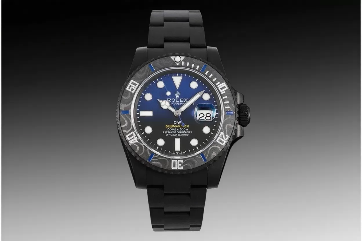 Submariner DIW 40mm 904L DLC/DLC Blue/Blk Dial VSF VS3135 - Image 2